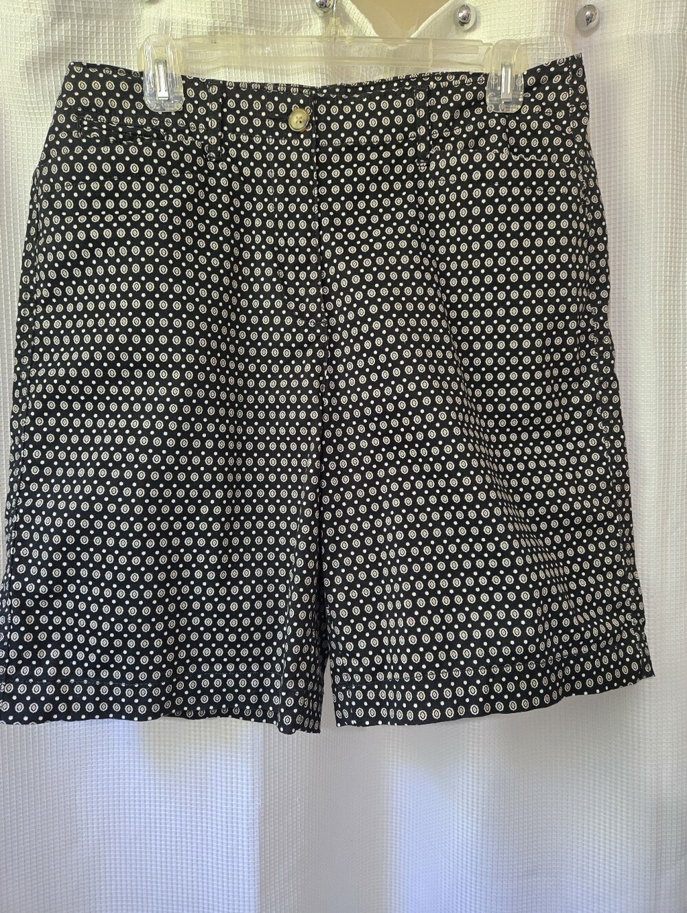 Kim Rogers Black and White Printed Women's Shorts